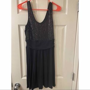 Express black dress with sequin top
